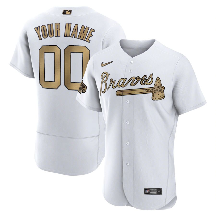 Men Atlanta Braves Nike White 2022 MLB All Star Game Authentic Custom MLB Jersey->women mlb jersey->Women Jersey